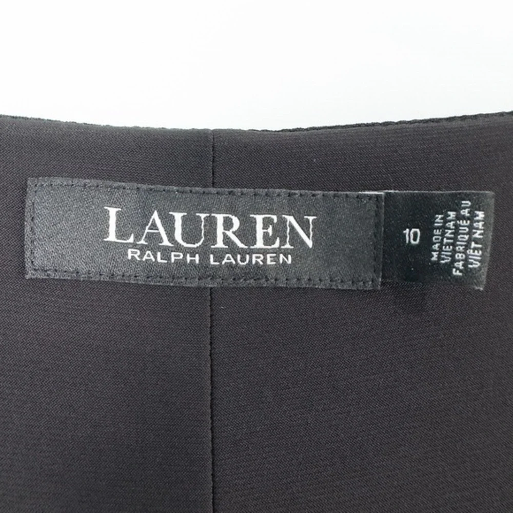 Lauren‎ Ralph Lauren Floral Flutter Sleeve Surplice Dress Size 10 V Neck Ruched - Picture 3 of 16